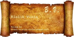 Bielik Viola névjegykártya
